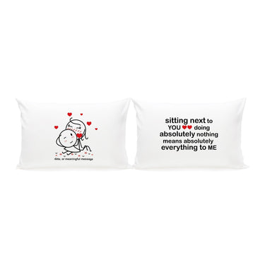 His and hers love quote pillow gift featuring romantic designs, perfect for couples to express affection.