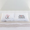 His and hers love quote pillow gift featuring romantic illustrations and heartfelt messages for couples