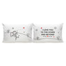 Personalized anniversary keepsakes his and hers pillowcases featuring romantic design and custom names