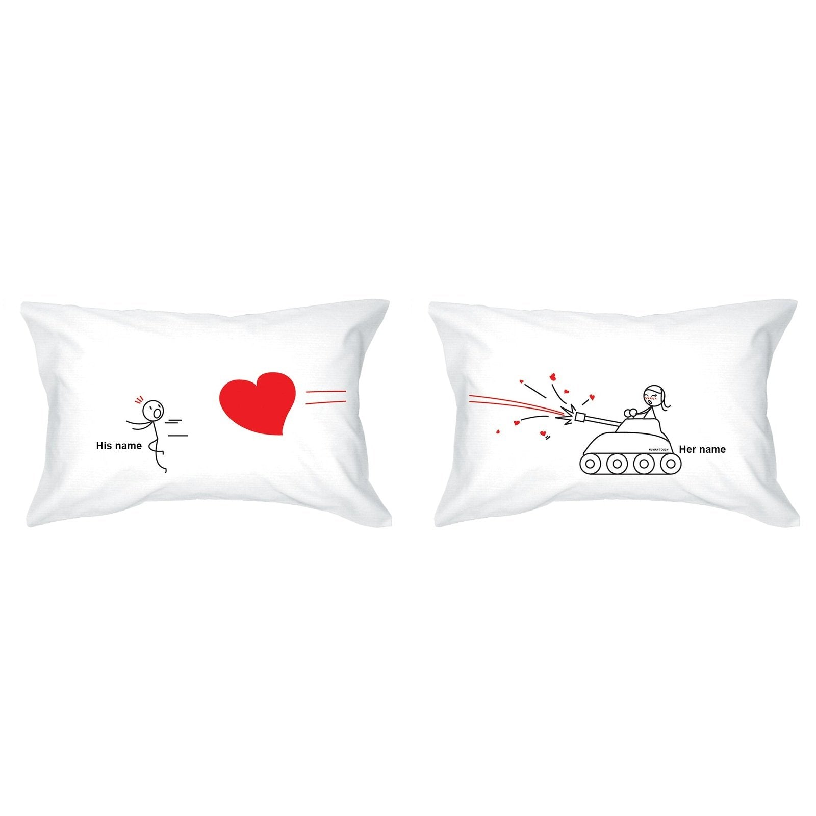 Be ready, my heart went BOOM!Home & GardenHuman Touch OfficialBe ready to make the first move and let your heart go BOOM! With these cute "The Tank" Human Touch couple pillowcases, you can show someone special just how you feel