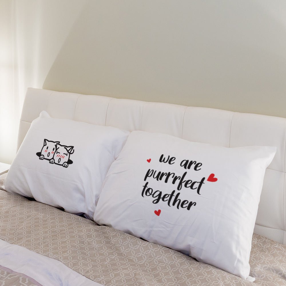 A cozy addition to any bed, this white pillow is the perfect creative and cute gift for couples, ideal for anniversaries or as a thoughtful gift for him or her.
